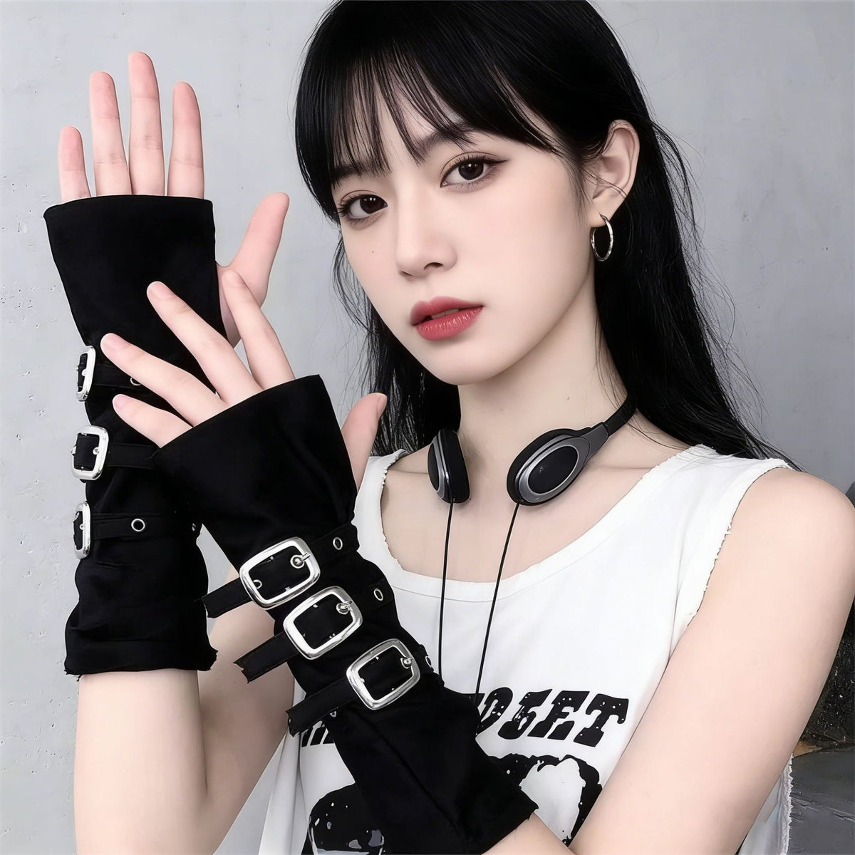 Punk Edge Sleeveless Gloves — Halloween & Dark Aesthetic